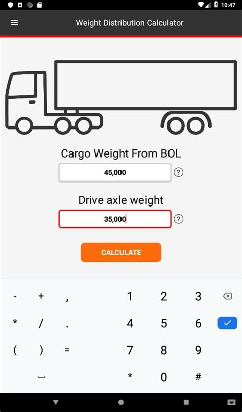 free truck weight distribution calculator